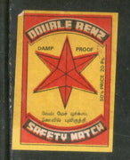 India DOUBLE BENZ Safety Match Box Label # MBL116