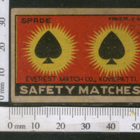 India 1950's Spade Brand Match Box Label # MBL151 - Phil India Stamps