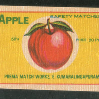 India Apple Fruit Safety Match Box Label # MBL229