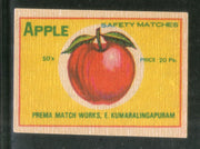 India Apple Fruit Safety Match Box Label # MBL229