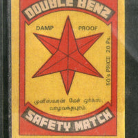India DOUBLE BENZ Safety Match Box Label # MBL23
