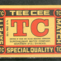 India TEE CEE Safety Match Box Label # MBL278