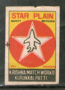 India STAR PLAIN Safety Match Box Label # MBL281
