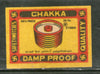 India CHAKKA Safety Match Box Label # MBL282
