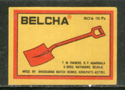 India BELCHA Safety Match Box Label # MBL288