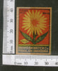 India 1950's Flower Flora Brand Match Box Label # MBL032 - Phil India Stamps