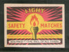 India LIGHT Safety Match Box Label # MBL51