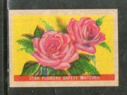 India Star Roses Flowers Safety Match Box Label # MBL052