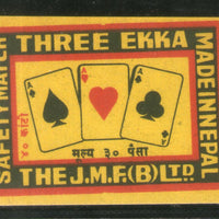 India THREE EKKA Safety Match Box Label # MBL61