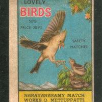 India Lovely Birds Safety Match Box Label # MBL67