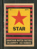 India STAR Safety Match Box Label # MBL82