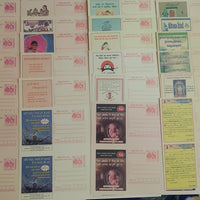 India 40 Diff. Meghdoot post cards in BLK/4 on Health Malaria, Sanitation, Aids Banking Education All MINT
