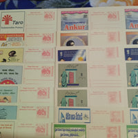 India 40 Diff. Meghdoot post cards in BLK/4 on Health Malaria, Sanitation, Aids Banking Education All MINT