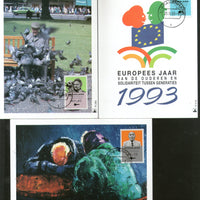 Netherlands 1993 Senior Citizens Painting Bird Sc B671-3 Set of 3 Max Cards # 15 - Phil India Stamps