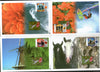 Netherlands 1996 Vacations Horse Flowers Windmills Beach Set of 4 Max Cards # 48 - Phil India Stamps