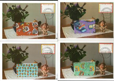 Netherlands 1998 Greeting Stamps Bouquet Sc 1007a-e Set of 5 Max Cards # 6 - Phil India Stamps