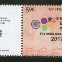 India 2017 Global Exhibition on Services My Stamp Taj Mahal Bahai Lotus Temple MNH # M70 - Phil India Stamps