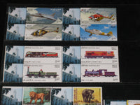 India 2011 Year Pack of 29 Diff My Stamp Comp Set Aeroplane Animal Locomotive Astrological Sign MNH - Phil India Stamps