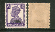 India Nabha state 3As KG VI Postage Stamp SG 112 / Sc 107 Cat. £6 MNH - Phil India Stamps