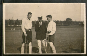 Batsman with Umpire Cricket View / Picture Post Card Mint # 270