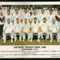 Great Britain Natwest Trophy Final Teams 1996 Cricket View / Picture Post Card Mint # 271