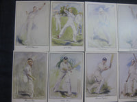 Great Britain County & England Famous Cricketers in Action Set of 16 Cricket View / Picture Post Card Mint RARE # 58