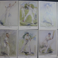 Great Britain County & England Famous Cricketers in Action Set of 16 Cricket View / Picture Post Card Mint RARE # 58