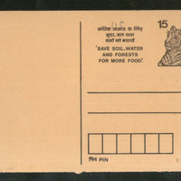India 1990 15p Tiger Save Environment Advt. Postal Stationery Post Card # PCA115
