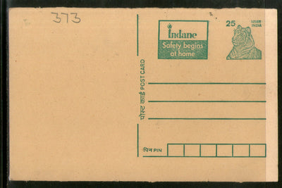 India 1998 25p Tiger Indane Gas Advertisement Post Card # PCA221
