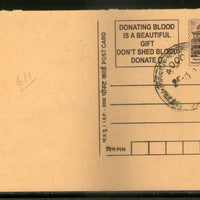 India 2002 50p Panchmahal Blood Donat Advertisement Postal Stationery Post Card # 373