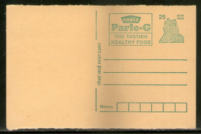 India 1999 25p Tiger Parle-G Advertisement Postal Stationery Post Card # PCA428