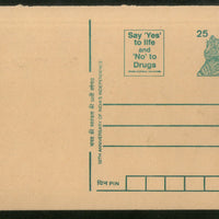 India 1998 25p Tiger Drug Advertisement Postal Stationery Post Card # PCA450