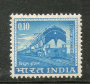 India 1966 10p Electric Locomotive 4th Def. Series WMK- Ashokan Phila-D76 MNH - Phil India Stamps