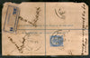 India 1923 2As+½An KG V Registered Envelope Jain-RL7 Mannady Madras Used #PH3020
