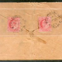 India 1907's ½An KEd Envelope Jain-E21 Regd. Used Postal Stationary # PH3049