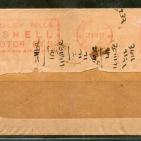 India 1932 1¼An Meter Franking Shell Motor Oils Advertisement Cover # PH3061