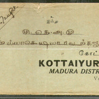 India Used in Burma 1921 KGV ½An Franked Cover MOULMEIN to India # PH3068