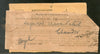 India 1898 Chandor / Nasik Cancellation on Acknowledgement card # PH3081