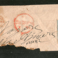 India Qv ½An tied Envelope with Cooper Type 6 & Ajmere, Nusseerabad Red Canc. # 33