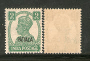 India Patiala State 9ps KG VI Postage Stamp SG 105 / Sc 104 MNH - Phil India Stamps