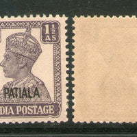 India Patiala State 1½An KG VI Postage Stamp SG 108a / Sc 107 Cat £14 MNH - Phil India Stamps