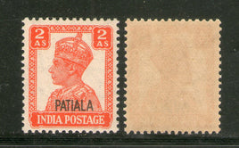 India Patiala State 2As KG VI Postage Stamp SG 109 / Sc 108 Cat £8 MNH - Phil India Stamps