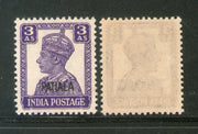 India Patiala State 3As KG VI Postage Stamp SG 110 / Sc 109 Cat £8 MNH - Phil India Stamps