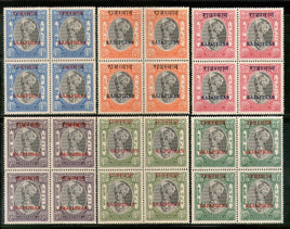 India RAJASTHAN O/P on Jaipur State 6 Diff King Man Singh Postage Stamps BLK/4 Cat. £320+ MNH - Phil India Stamps