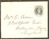 India 1907 QV 1An Cut out Used on Cover to England RARE