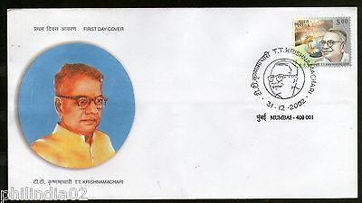India 2002 T. T. Krishnamachari Phila-1947 FDC