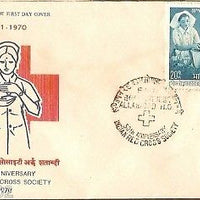 India 1970 Anni. Indian Red Cross Society Phila-523 FDC