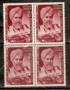 India 1970 Munshi Newal Kishore Sikhism Phila-506 / Sc 510 BLK/4 MNH