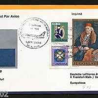 Yugoslavia 1974 Ljubljana - Frankfurt Germany Lufthansa First Flight Cover #1604