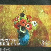 Bhutan 1970 Flower Sc 114A Rousseau Degas Van Gogh Reoir Painting Thick Card MNH